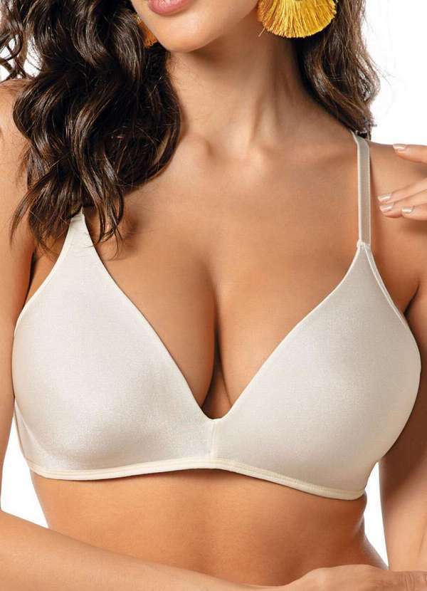 Demillus - Kit com 2 Sutiã sem Aro com Bojo Paraíso Demillus 63476 Bege-Rosado-Pérola 4