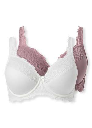 Kit com 2 Sutiãs com Aro e Bojo Iridien Demillus 65204 Taça B - DEMILLUS