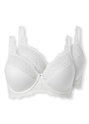 Kit com 2 Sutiãs com Aro e Bojo Iridien Demillus 65204 Taça B - DEMILLUS