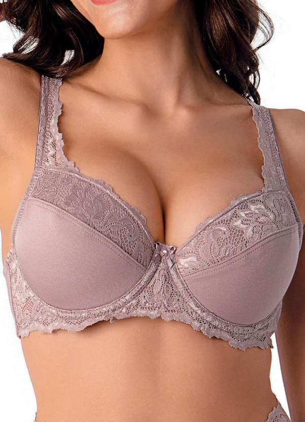 Demillus - Kit com 2 Sutiãs com Aro e Bojo Iridien Demillus 65204 Taça B Lilás-Místico 2