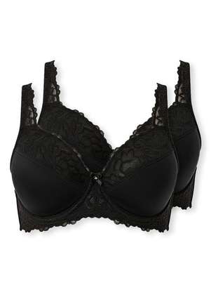 Kit com 2 Sutiãs com Aro e Bojo Iridien Demillus 65204 Taça B - DEMILLUS