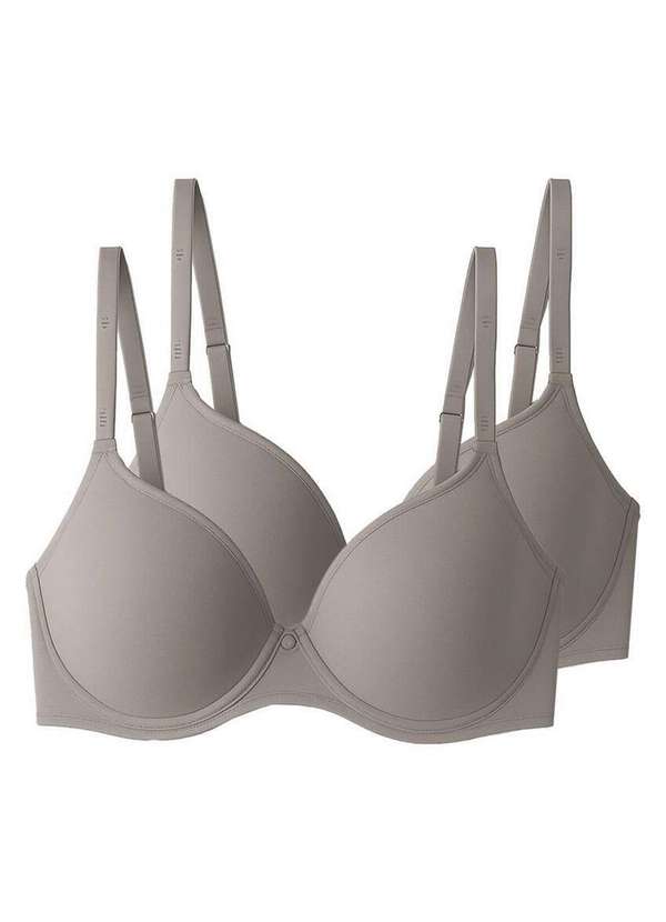 Liz - Kit com 2 Sutiãs com Aro e Bojo Liz 51381 Taça B Sepia