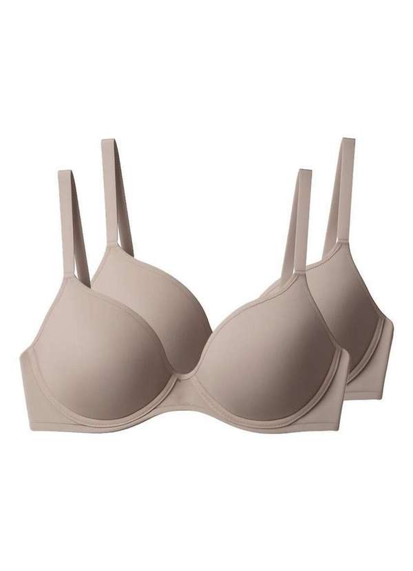 Liz - Kit com 2 Sutiãs com Aro e Bojo Liz 51809 Taça B Sepia