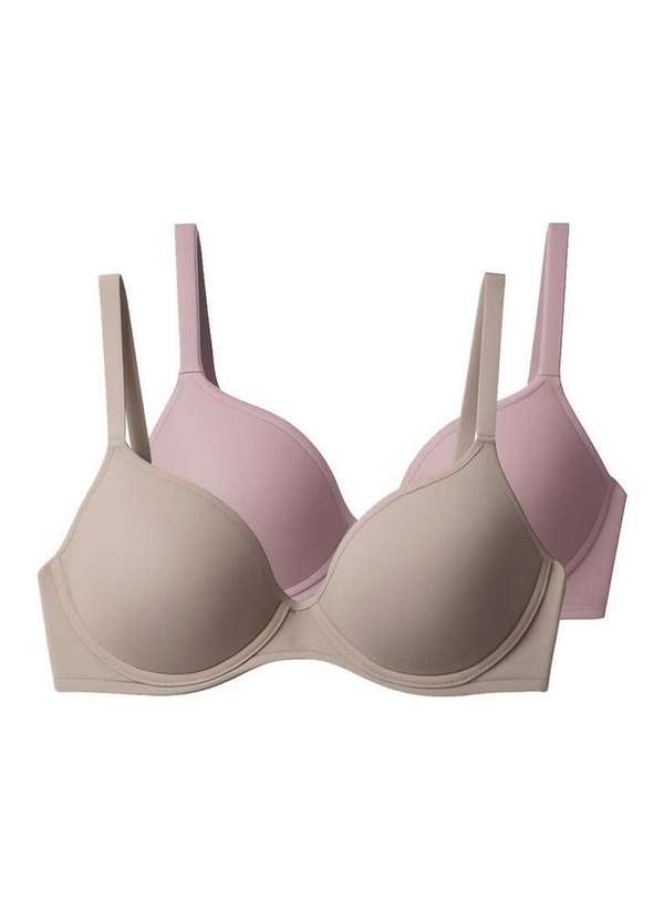 Liz - Kit com 2 Sutiãs com Aro e Bojo Liz 51809 Taça B Sepia-Blush