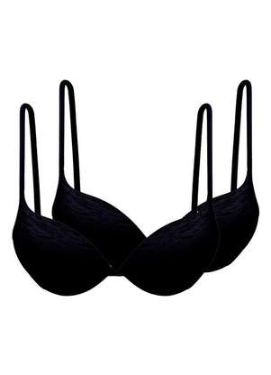 Kit com 2 Sutiãs com Aro e Bojo Push Up Hope 2384 Taça B - HOPE