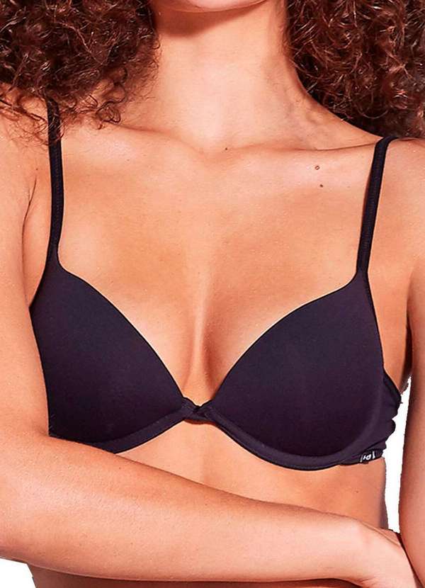 Hope - Kit com 2 Sutiãs com Aro e Bojo Push Up Hope 2384 Taça B Preto 2