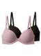 Liz - Kit com 2 Sutiãs com Aro e Bojo Push Up Liz 51690 Taça B Preto - variação: Blush-Preto