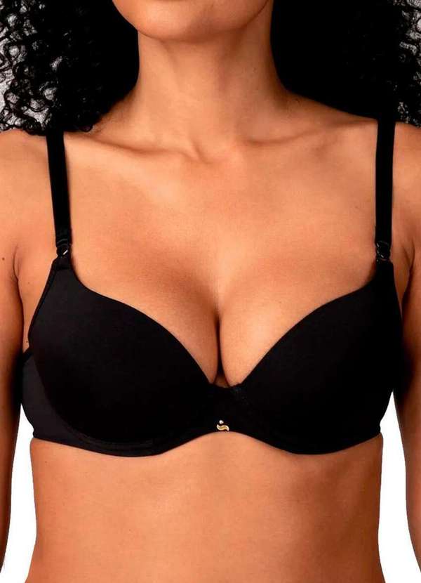 Liz - Kit com 2 Sutiãs com Aro e Bojo Push Up Liz 51805 Taça C Preto 2
