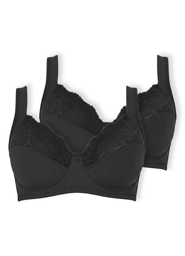 Dilady - Kit com 2 Sutiãs com Aro e sem Bojo Dilady 123410 Preto