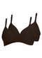 Dilady - Kit com 2 Sutiãs sem Aro com Bojo Dilady 203101 Preto-Chocolate - variação: Preto