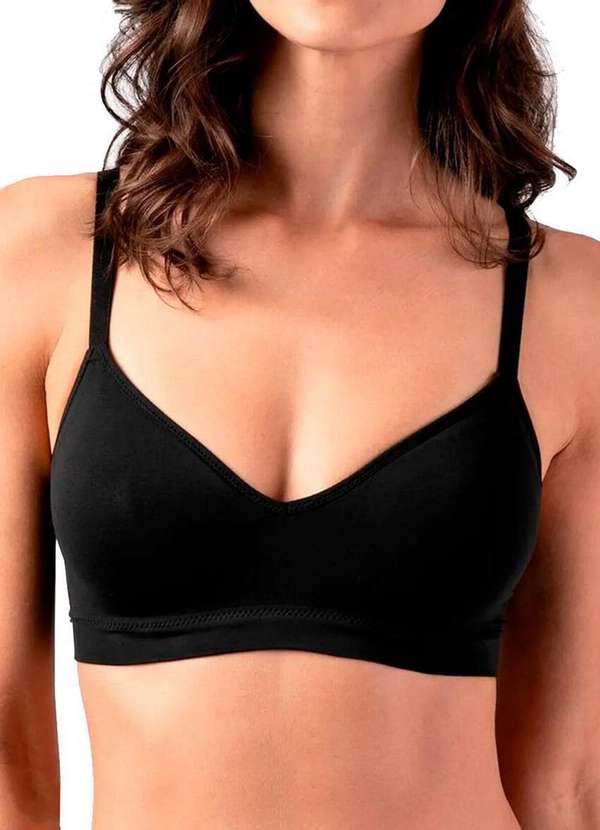 Liz - Kit com 2 Sutiãs sem Aro com Bojo Liz 51710 Taça B Blush-Preto 4