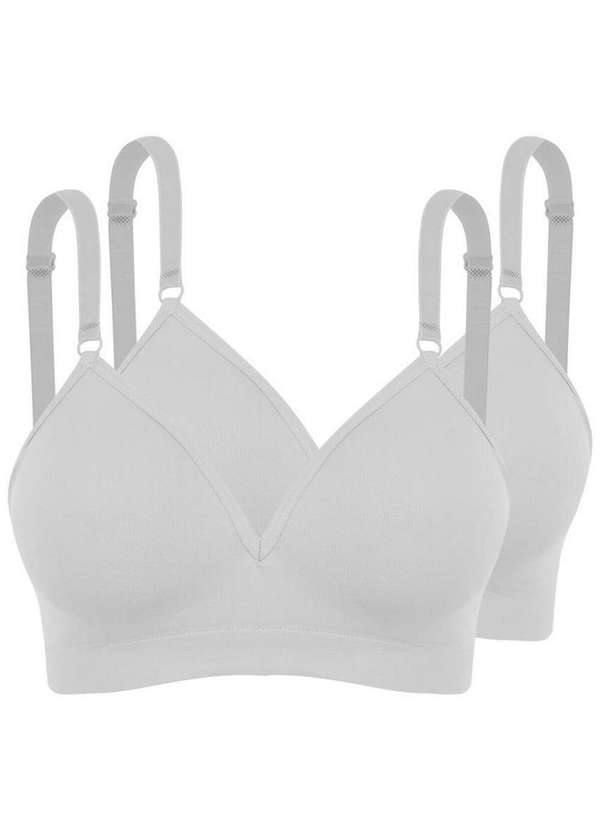 Trifil - Kit com 2 Sutiãs sem Aro com Bojo Trifil 4935 Taça B Branco