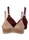 Demillus - Kit com 2 Sutiãs sem Aro e sem Bojo Demillus 61196/61096 Taça B Branco - variação: Bege-Rosado-Vinho-Barolo