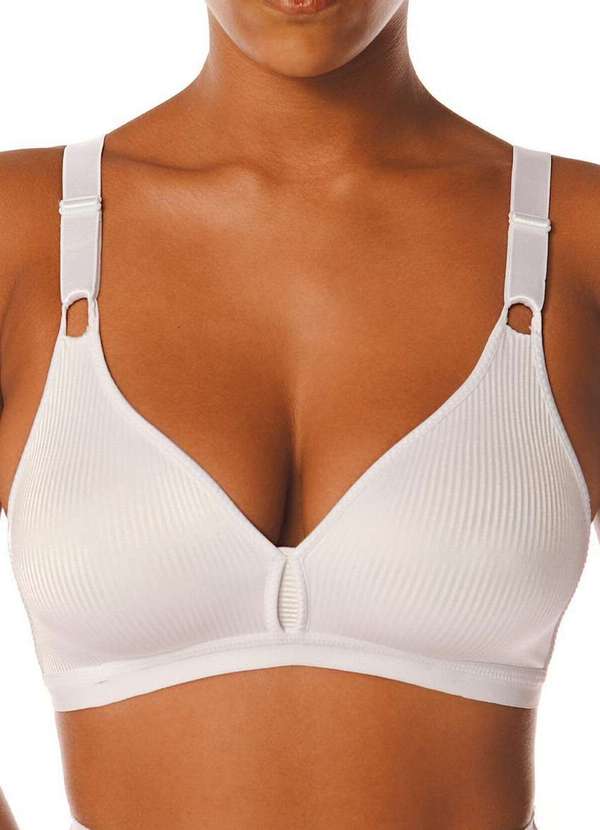 Demillus - Kit com 2 Sutiãs sem Aro e sem Bojo Demillus 61196/61096 Taça B Branco-Vinho-Barolo 2