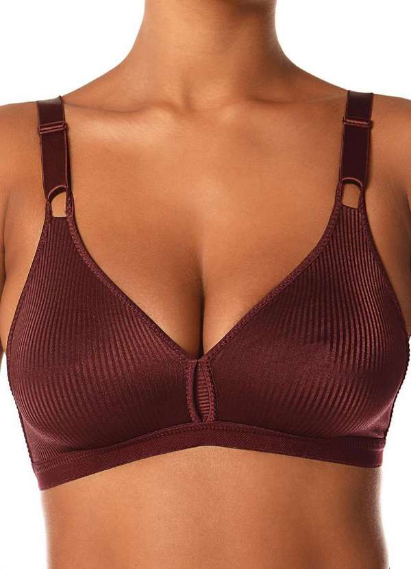 Demillus - Kit com 2 Sutiãs sem Aro e sem Bojo Demillus 61196/61096 Taça B Branco-Vinho-Barolo 4