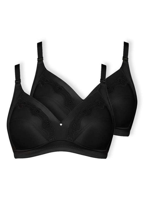 Dilady - Kit com 2 Sutiãs sem Aro e sem Bojo Dilady 12371 Preto