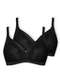 Dilady - Kit com 2 Sutiãs sem Aro e sem Bojo Dilady 12371 Chocolate - variação: Preto