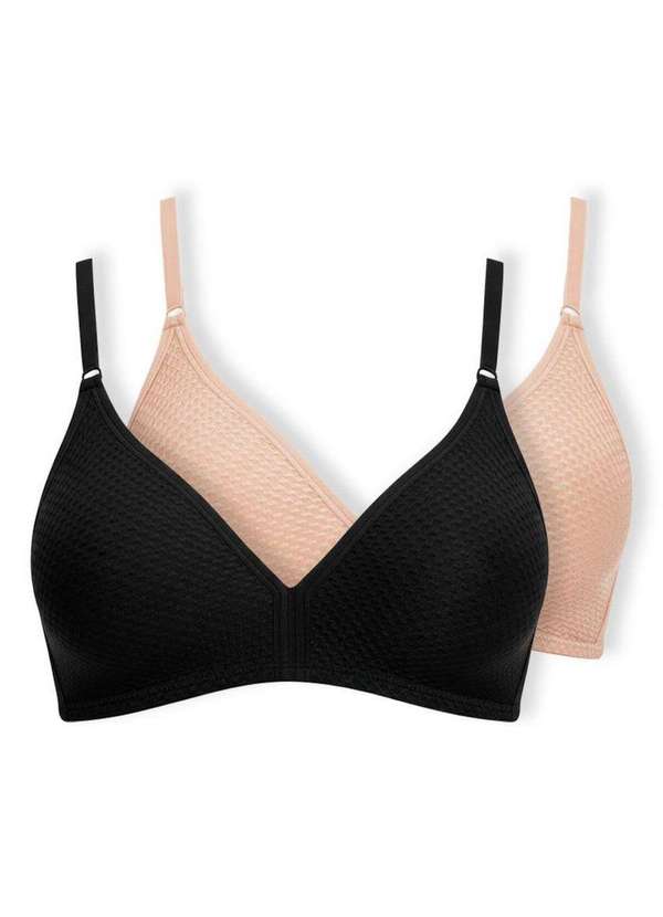 Dilady - Kit com 2 Sutiãs sem Aro e sem Bojo Dilady 203100 Preto-Chocolate