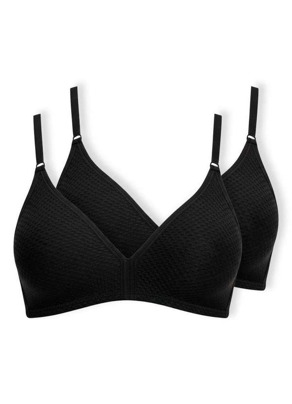 Dilady - Kit com 2 Sutiãs sem Aro e sem Bojo Dilady 203100 Preto