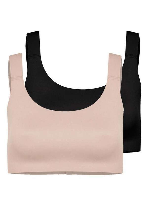 Hope - Kit com 2 Sutiãs sem Aro e sem Bojo Hope 22850 Bege-Ballet-Preto