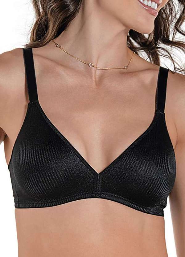 Demillus - Kit com 2 Sutiãs sem Aro e sem Bojo Moderato Demillus 61100 Preto 2