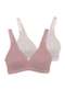 Demillus - Kit com 2 Sutiãs sem Aro e sem Bojo Olimpo Demillus 61019 Bege-Rosado--Preto - variação: Bege-Rosado-Pérola