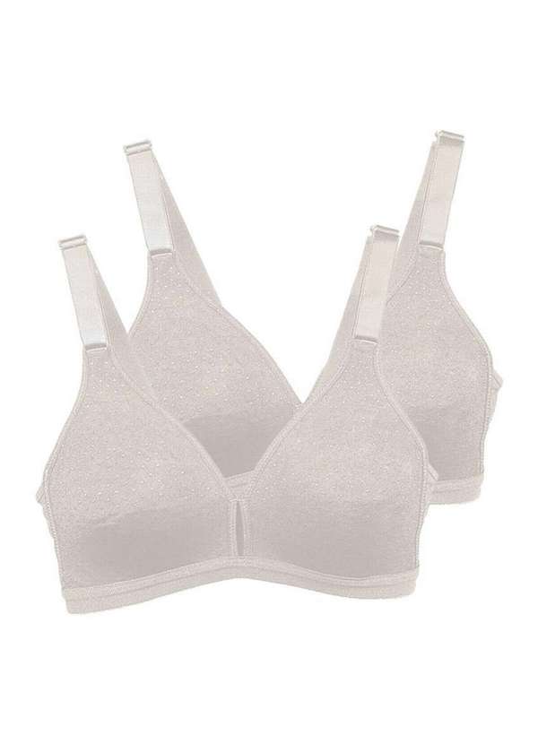 Demillus - Kit com 2 Sutiãs sem Aro e sem Bojo Olimpo Demillus 61019 Pérola