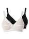 Demillus - Kit com 2 Sutiãs Sustentação Colonial Demillus 61383/78383 Taça B Branco-Preto - variação: Branco-Preto