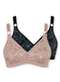 Demillus - Kit com 2 Sutiãs Sustentação Olimpo Anizete Demillus 61741 Taça B Bege-Rosado-Vinho-Barolo - variação: Bege-Rosado-Preto