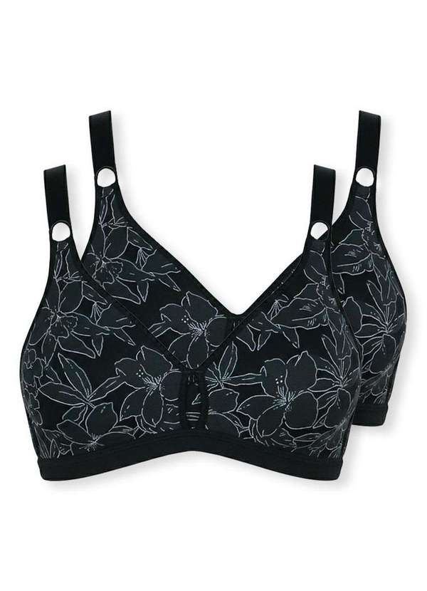 Demillus - Kit com 2 Sutiãs Sustentação Olimpo Anizete Demillus 61741 Taça B Preto
