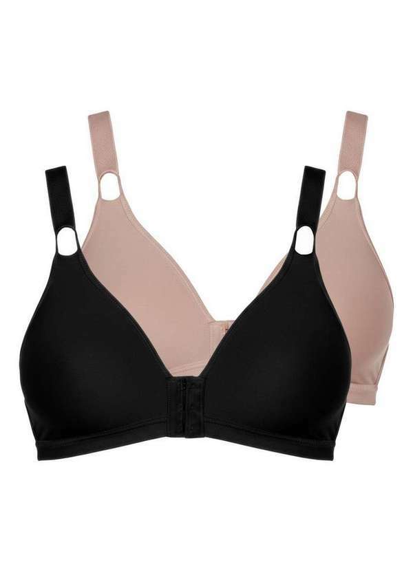 Demillus - Kit com 2 Sutiãs Sustentação Olimpo Control Demillus 61818 Taça B Preto-Bege-Rosado