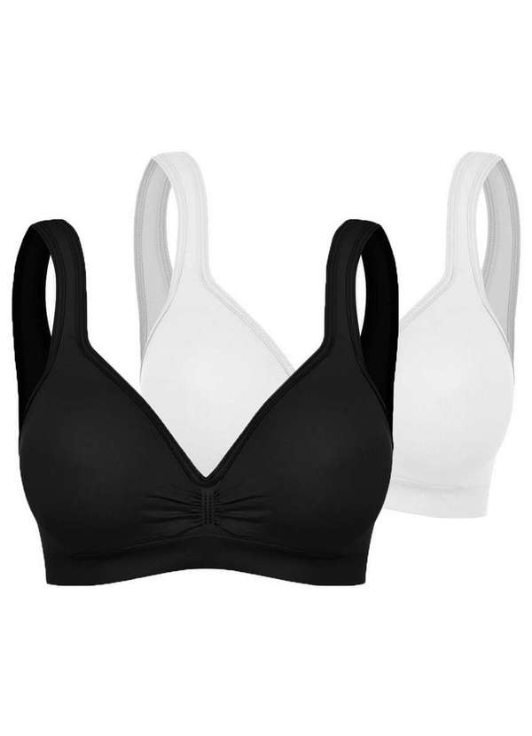 Trifil - Kit com 2 Top Trifil Co 3294 Colorido 008-Preto