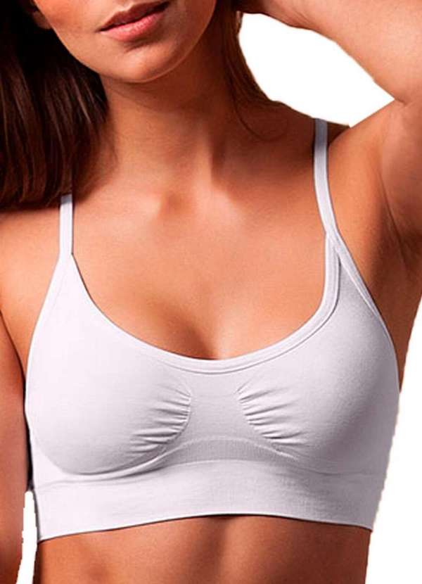 She - Kit com 2 Tops Nadador sem Aro e sem Bojo She 753.02 Branco 2