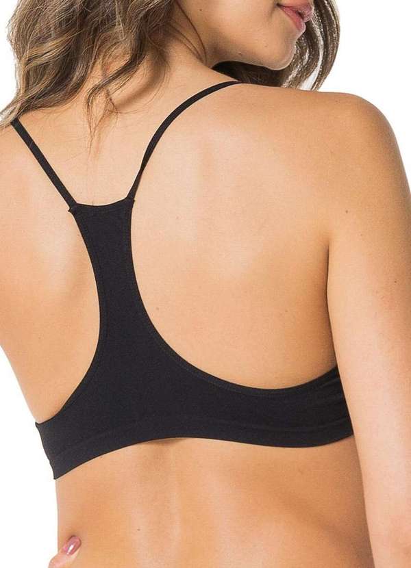 Trifil - Kit com 2 Tops Nadador sem Aro e sem Bojo Trifil 1155 Preto-Macadâmia 3