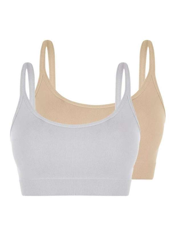 Lupo - Kit com 2 Tops sem Aro e sem Bojo Loba 41018-001 Branco-Natural