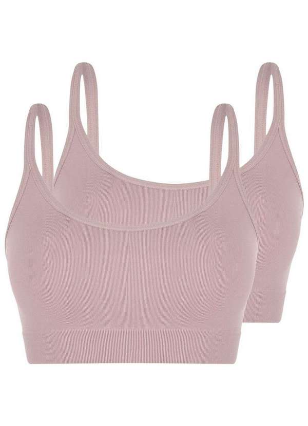 Lupo - Kit com 2 Tops sem Aro e sem Bojo Loba 41018-001 Nude