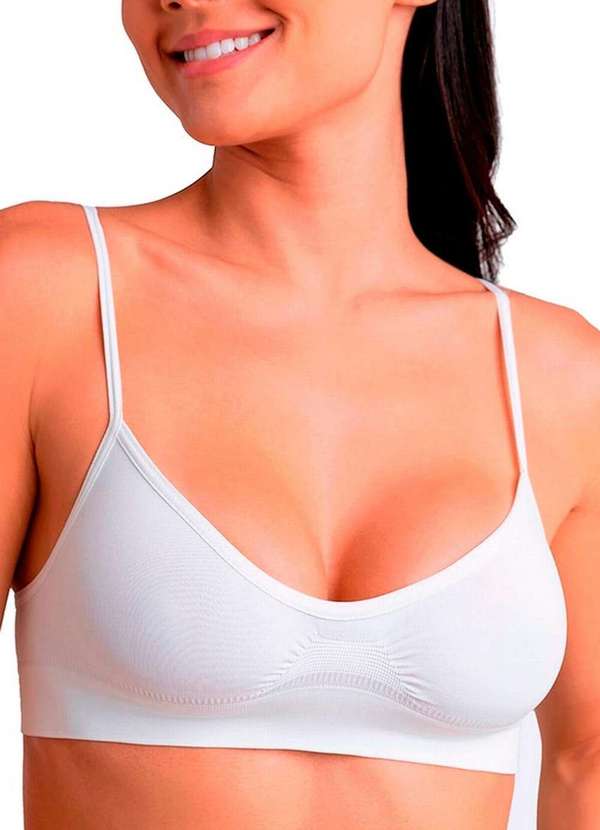 Lupo - Kit com 2 Tops sem Aro e sem Bojo Loba 41100-001 Branco-Preto 2