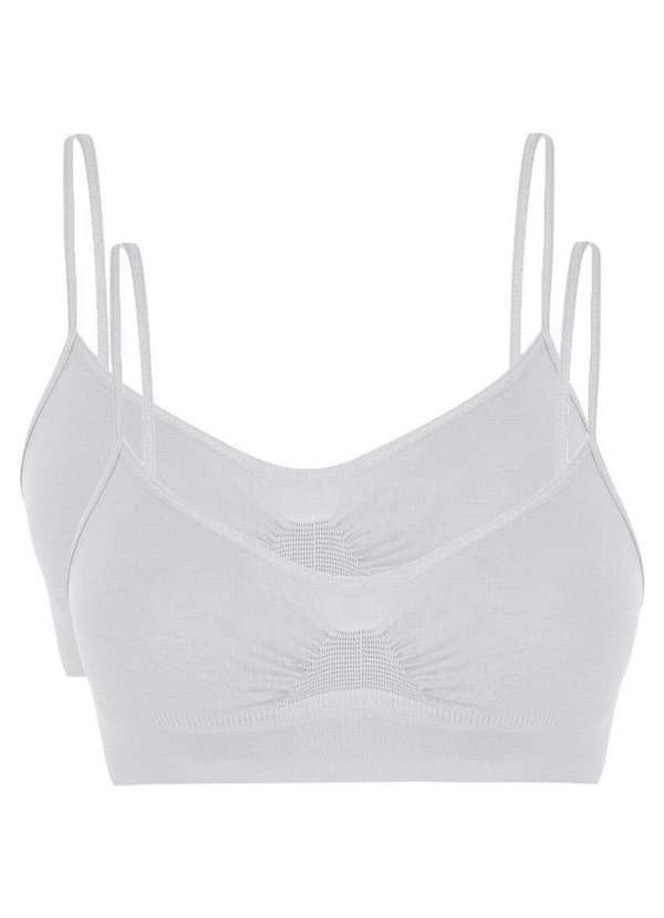 Lupo - Kit com 2 Tops sem Aro e sem Bojo Loba 41100-001 Branco