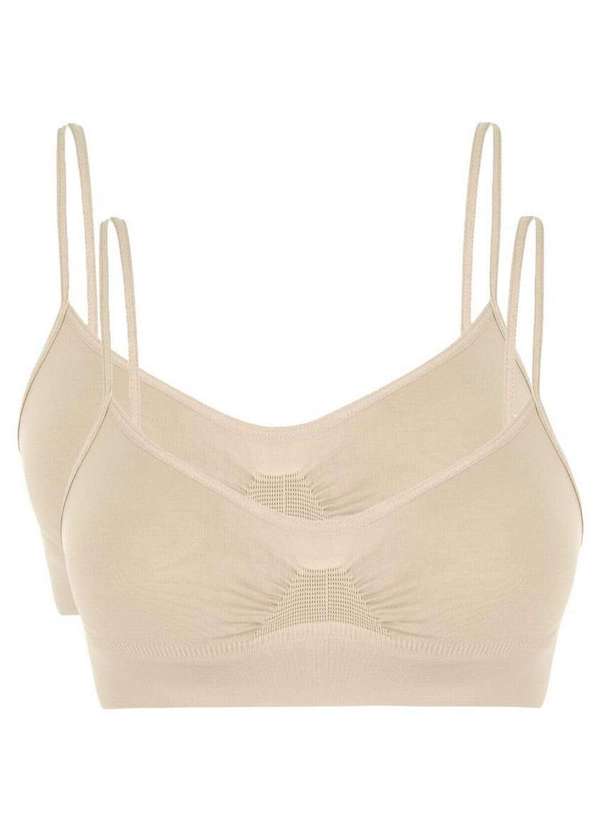 Lupo - Kit com 2 Tops sem Aro e sem Bojo Loba 41100-001 Natural