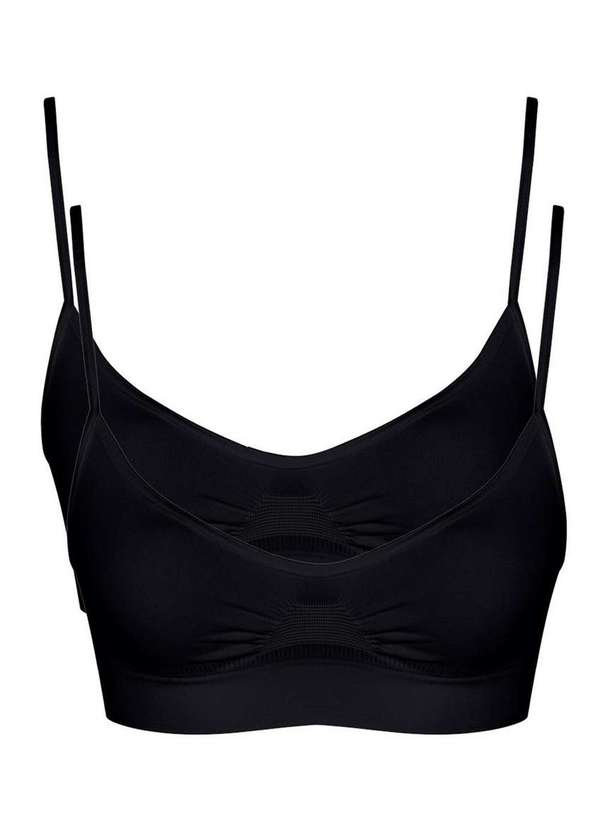 Lupo - Kit com 2 Tops sem Aro e sem Bojo Loba 41100-001 Preto