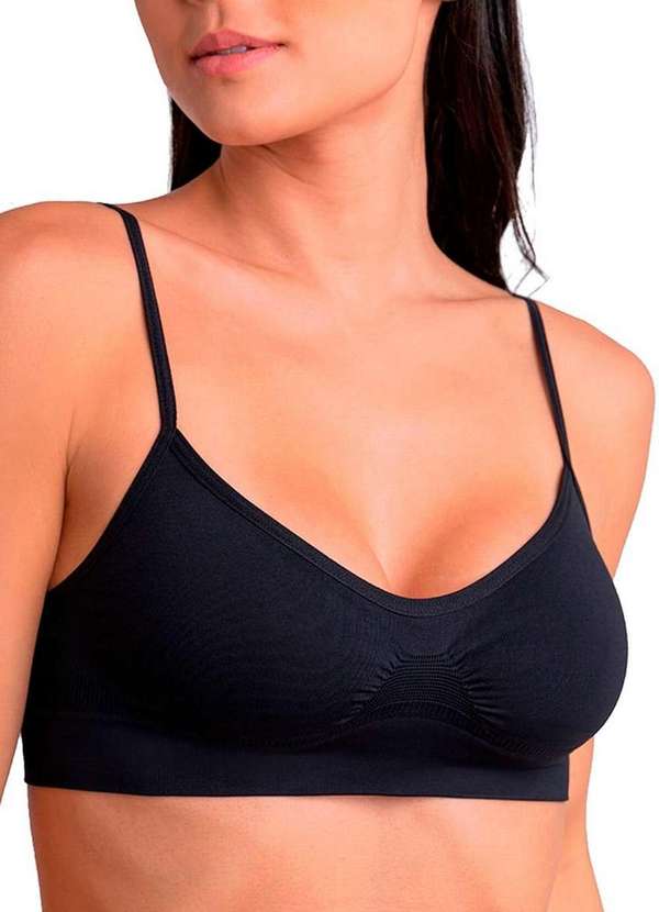 Lupo - Kit com 2 Tops sem Aro e sem Bojo Loba 41100-001 Preto 2