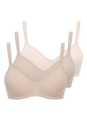 Kit com 3 Sutiã com Aro e sem Bojo W Triumph Shape 24814 Taça B - TRIUMPH