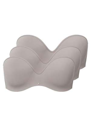 Kit com 3 Sutiãs Bustiê com Aro e Bojo Liz 51803 Taça B - LIZ