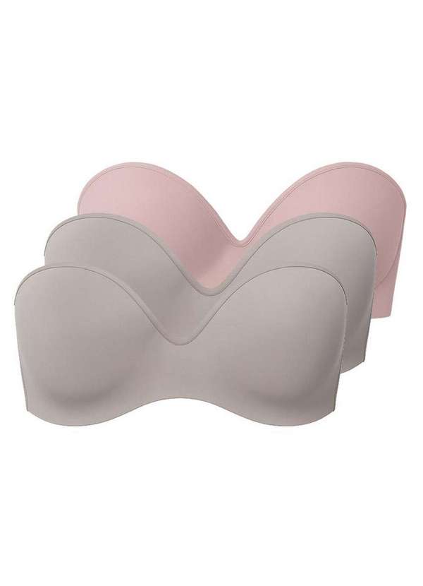 Liz - Kit com 3 Sutiãs Bustiê com Aro e Bojo Liz 51803 Taça B Sepia-Blush