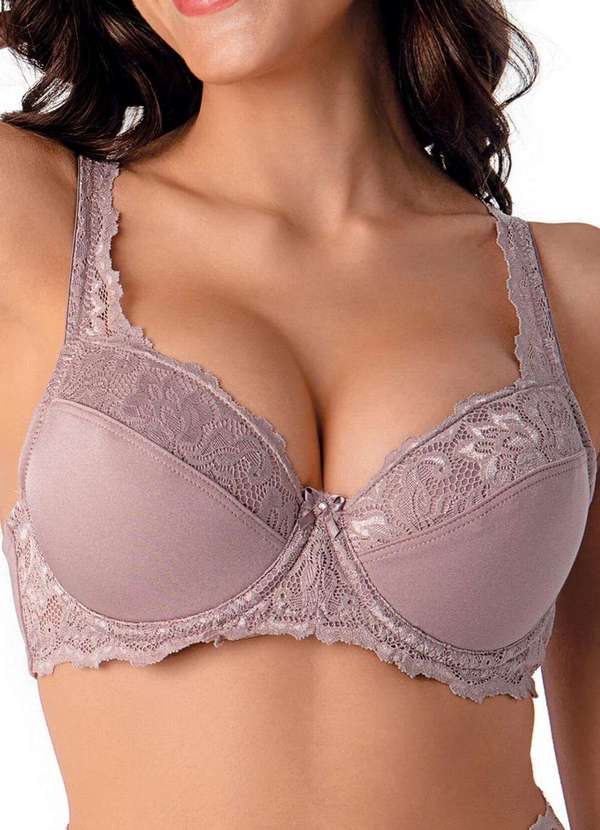 Demillus - Kit com 3 Sutiãs com Aro e Bojo Iridien Demillus 65204 Taça B Lilás-Místico 2