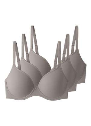 Kit com 3 Sutiãs com Aro e Bojo Liz 51381 Taça D - LIZ