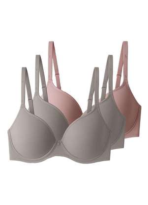 Kit com 3 Sutiãs com Aro e Bojo Liz 51381 Taça D - LIZ