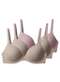 Liz - Kit com 3 Sutiãs com Aro e Bojo Liz 51809 Taça B Sepia-Blush - variação: Sepia-Blush