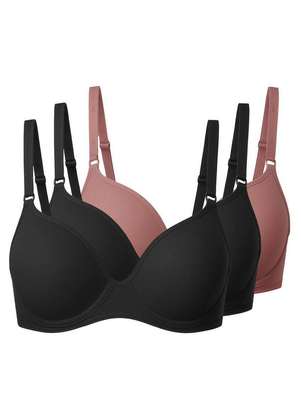 Kit com 3 Sutiãs com Aro e Bojo Liz 51818 Taça B - LIZ