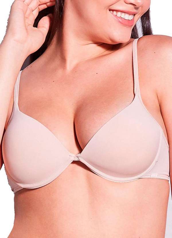 Hope - Kit com 3 Sutiãs com Aro e Bojo Push Up Hope 2384 Taça B Bege-Ballet 2